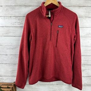 Patagonia Red Quarter-Zip Fleece Pullover
